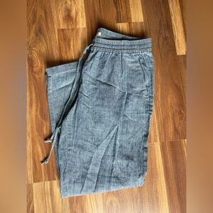 J Crew Chambray Drawstring 100% Cotton Pants | women’s size 8